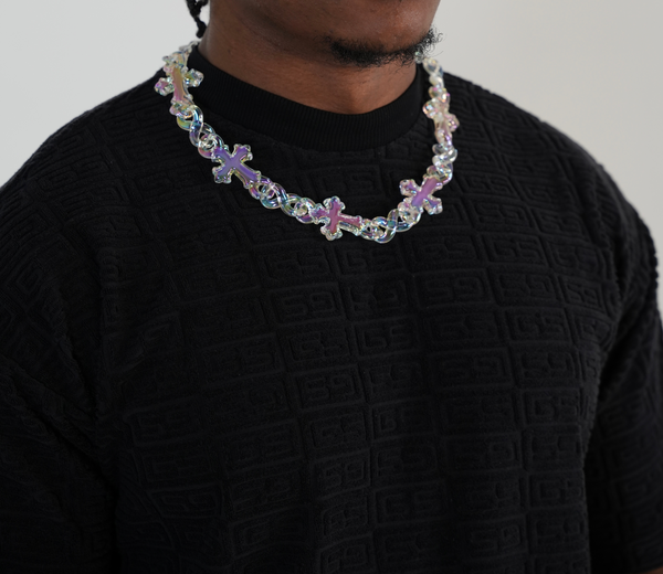 Iridescent Cross Chain
